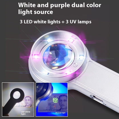 Led Magnifying Glass 60 Times HD Portable USB Charging