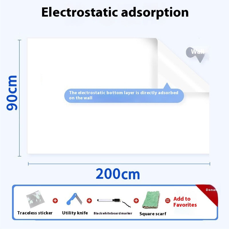 Plastic Electrostatic Adsorption Whiteboard Wall Sticker
