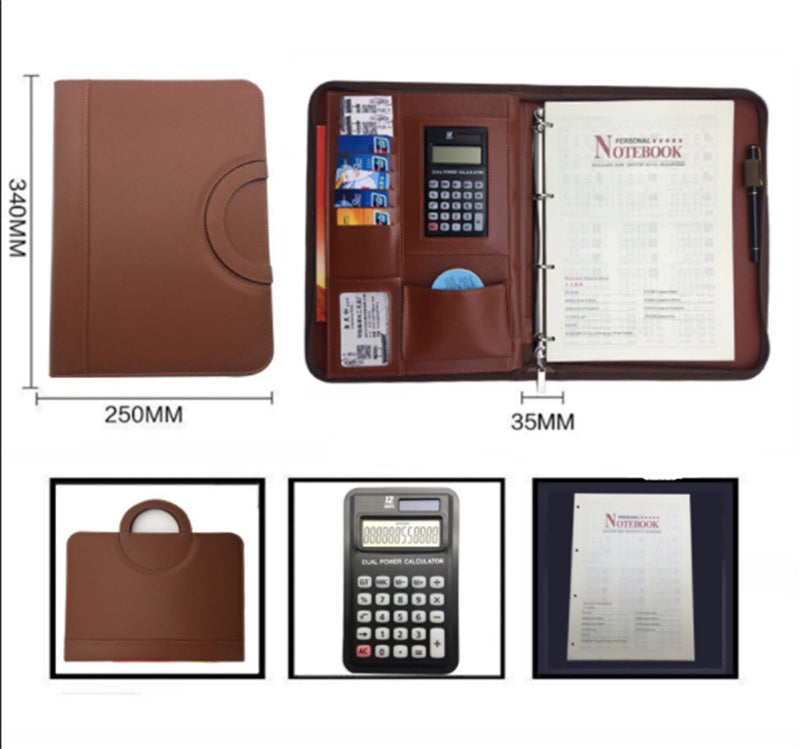 Business Multi-function Folder Zipper Clip Pen