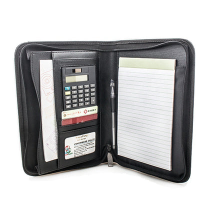 A5 Multifunctional Folder PU Zipper Bag With Computer