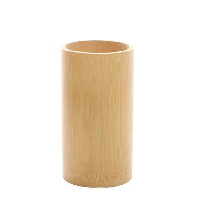Bamboo pen holder stationery storage jar