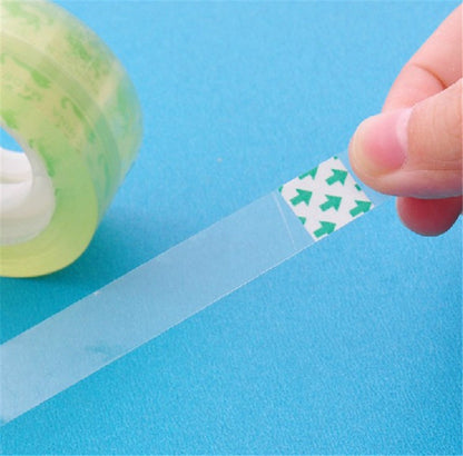 Adhesive transparent stationery tape