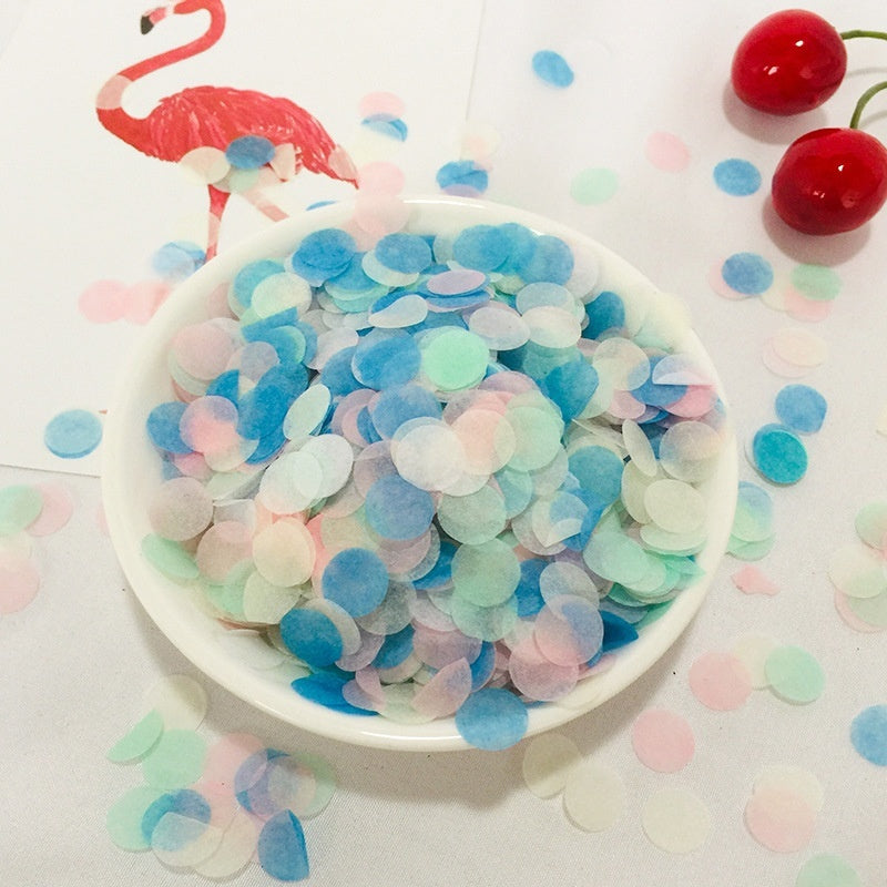 Colorful Paper Scrap Rain Round Shredded Paper