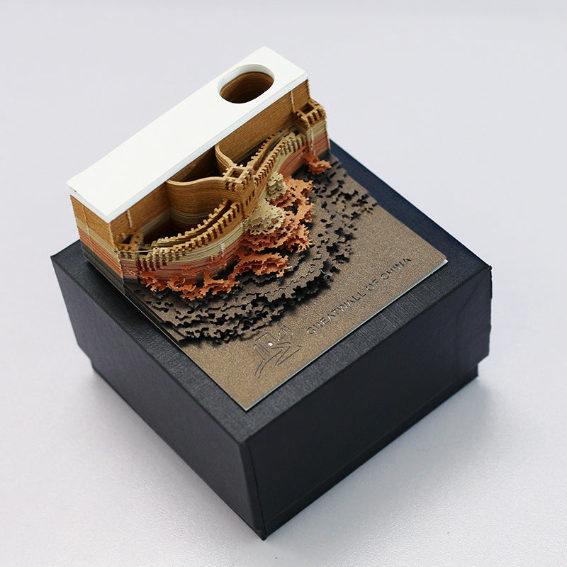 Hand Torn Paper Carving Sticky Notes Decoration Craft Souvenirs