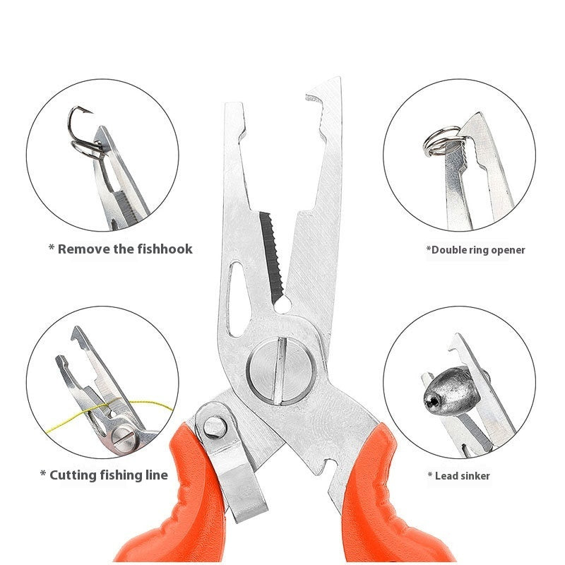 Stainless Steel Curved Mouth Lure Cable Cutters Safety Ring Opening Tools Lure Accessories