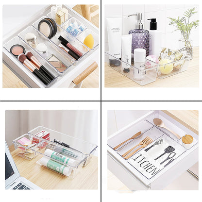 Clear Stationery Tableware Makeup Organizer Stackable