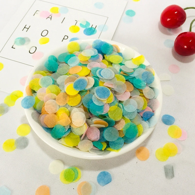 Colorful Paper Scrap Rain Round Shredded Paper