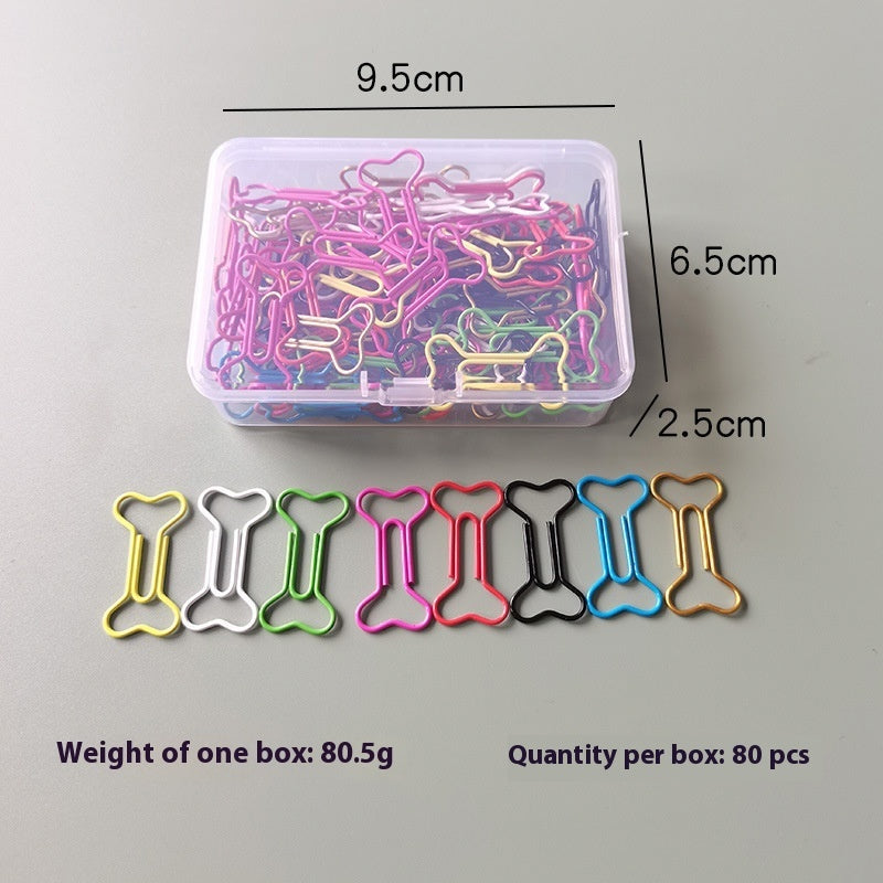 Creative Boxed Bone Paper Clips