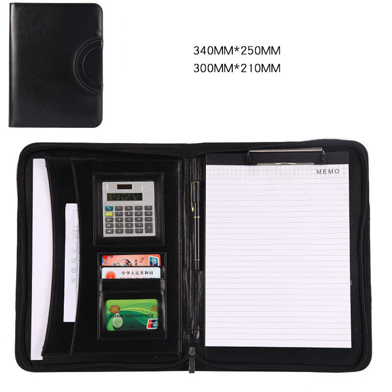 A4 Multifunctional Portable Zipper Bag Folder