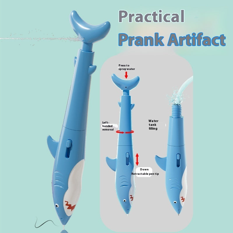 Shark Water Gun Pen Press Water Spray Ballpoint Pen