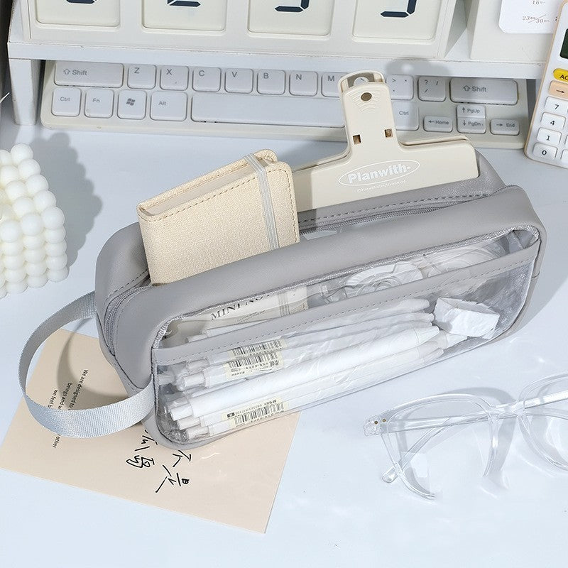 Transparent Large Capacity Visual Stationery Box