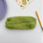 Korea Plush Pencil Case Lamb Hair Stationery Bag Avocado Green Stationery
