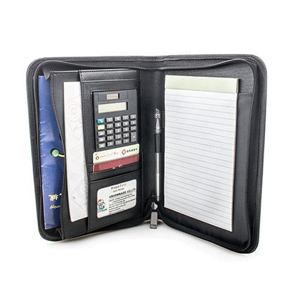 A5 Multifunctional Folder PU Zipper Bag With Computer
