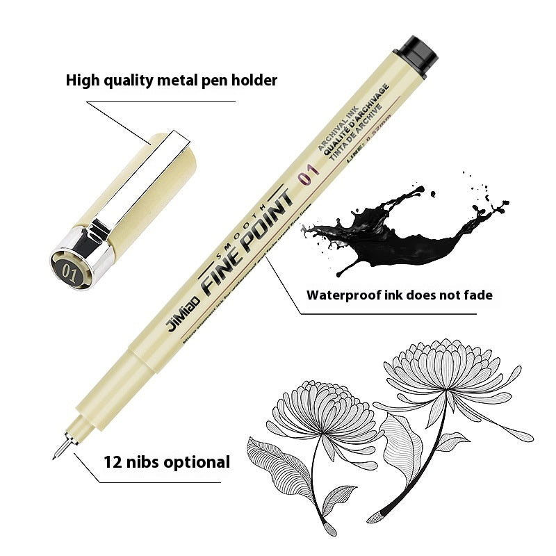 Waterproof Hook Line Art Cartoon Design Sketch Hand Drawn Syringe Drawing Pen