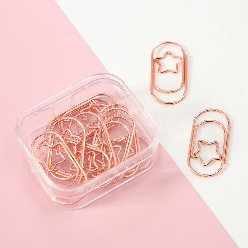 Simple Paper Clips Set Cultural And Creative Office Bookmark