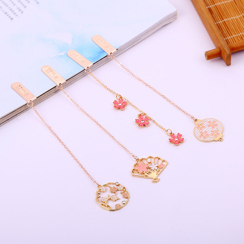 Creative Personality Alloy Stationery Pendant Bookmark