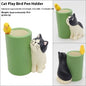 Cat Bird Stationery Storage Pen Holder