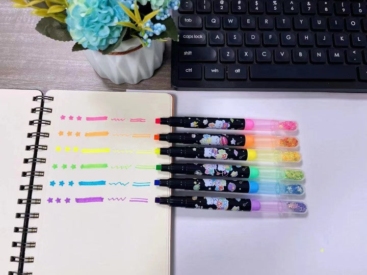 6Pcs Children's Star Highlighter Stationery Prize