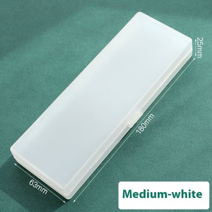 Simple Transparent Frosted Stationery Box