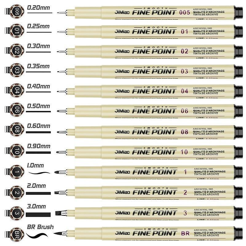 Waterproof Hook Line Art Cartoon Design Sketch Hand Drawn Syringe Drawing Pen