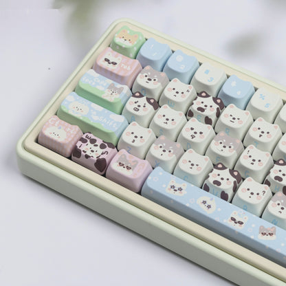 Cat Highly Cute Puppy Full Set PBT Sublimation Key Cap