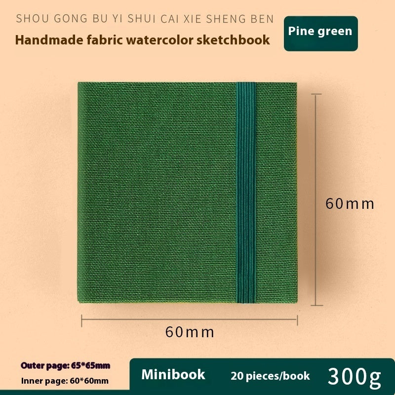 Feiluniao Watercolor Notebook Fabric Handmade Mini Portable Portable Character Sketch Hand Painted Graffiti Drawing Book