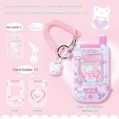 Kitten Puppy Cute Student Campus Bus Pass Document Folder