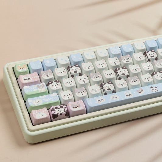 Cat Highly Cute Puppy Full Set PBT Sublimation Key Cap