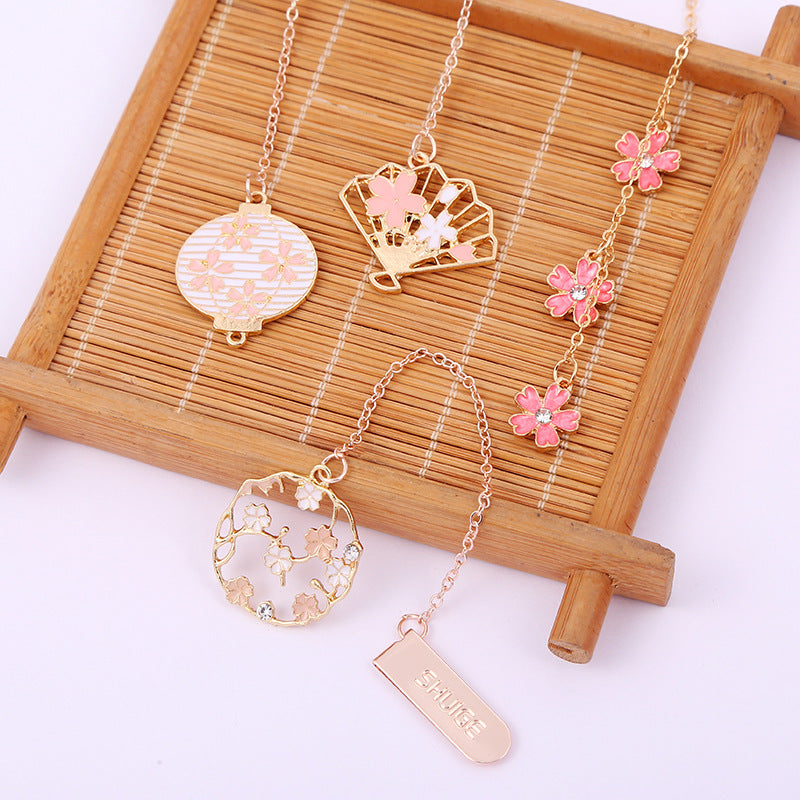 Creative Personality Alloy Stationery Pendant Bookmark
