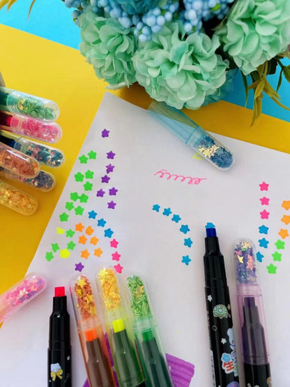 6Pcs Children's Star Highlighter Stationery Prize