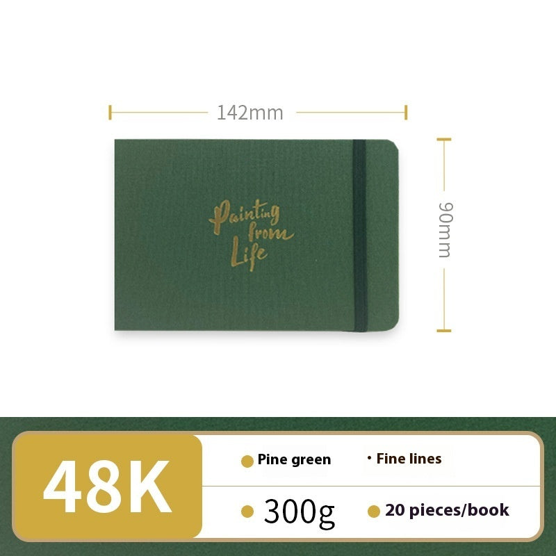 Feiluniao Watercolor Notebook Fabric Handmade Mini Portable Portable Character Sketch Hand Painted Graffiti Drawing Book