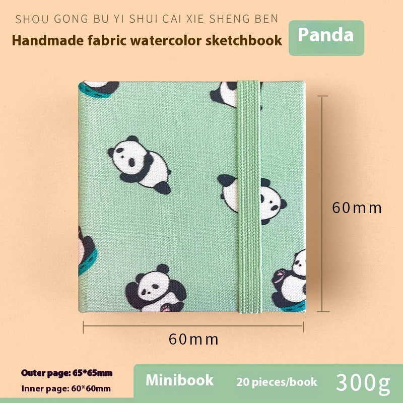 Feiluniao Watercolor Notebook Fabric Handmade Mini Portable Portable Character Sketch Hand Painted Graffiti Drawing Book