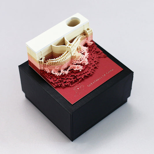 Hand Torn Paper Carving Sticky Notes Decoration Craft Souvenirs